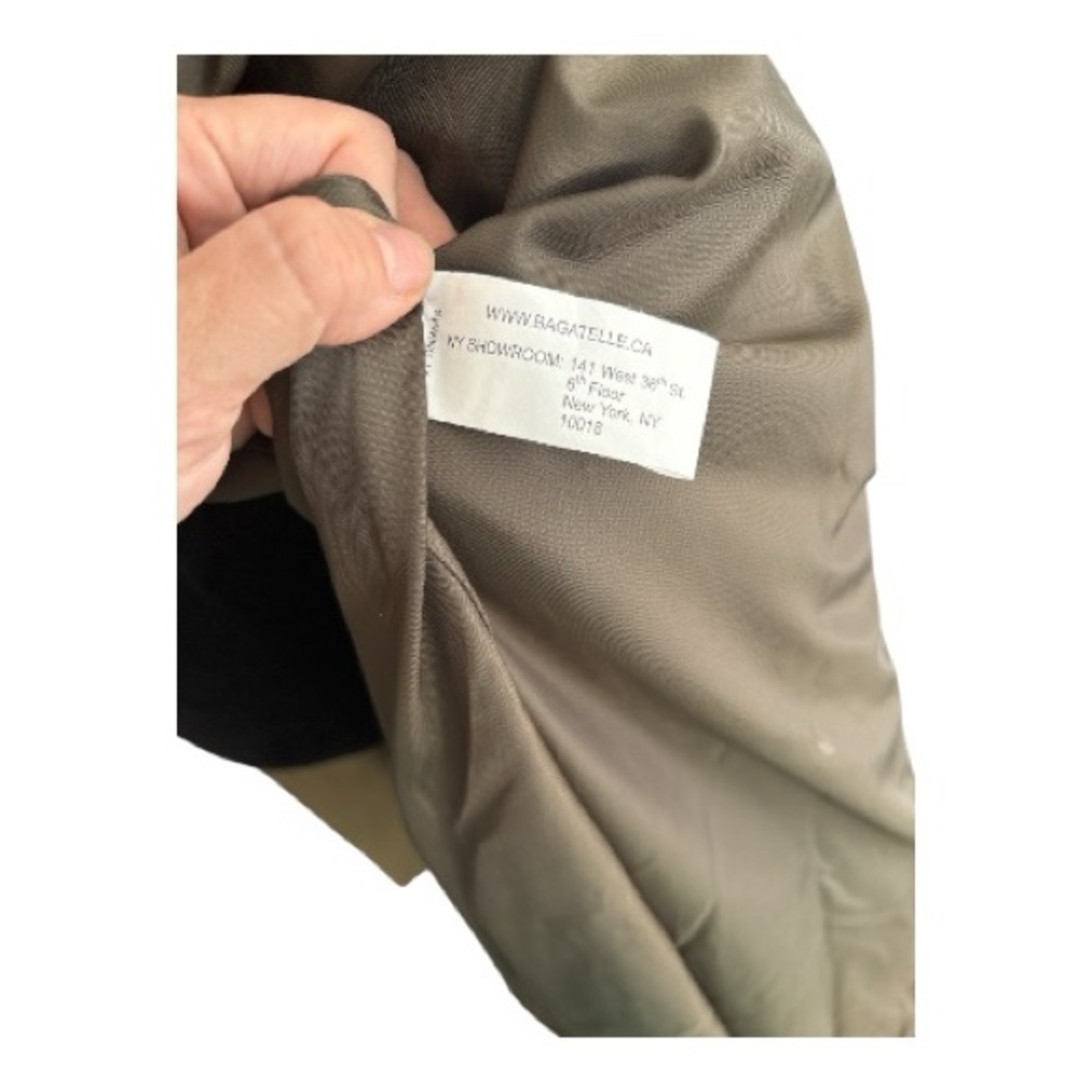 Badgley Mischka x Bagatelle New York Olive Green Trenchcoat Floor Sample - Picture 9 of 10